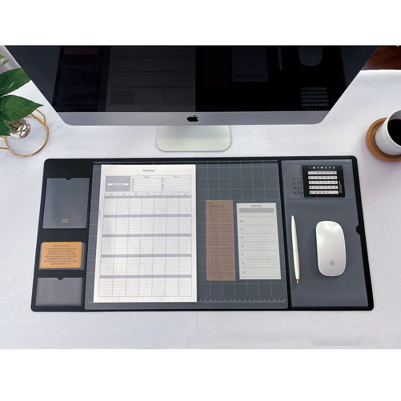 Leather Desk Pad - Tapis de souris portable grand format,